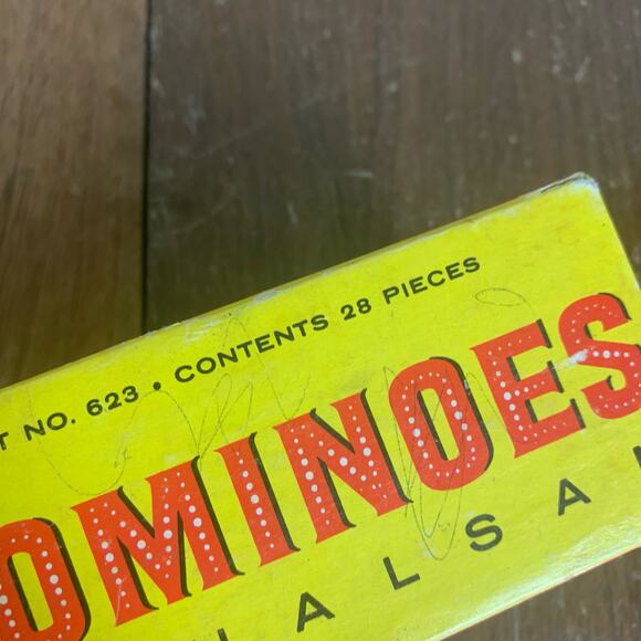 Halsam Wooden Double Six Dominos 28 pieces with original box game‎ - Picture 10 of 10